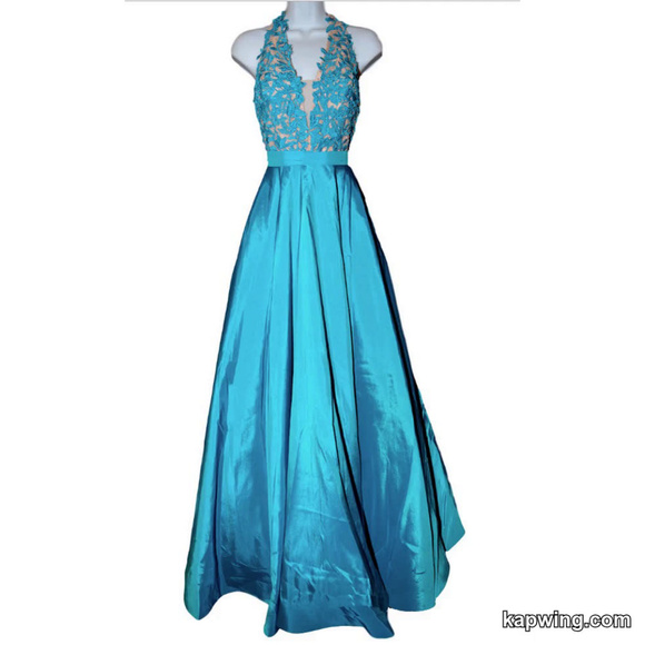 sherri hill teal dress